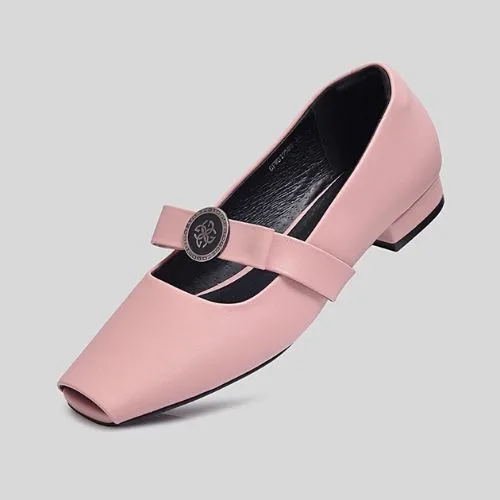 Gosto Women's Genuine Leather Ballet Flats GFW019588HOG (Pink)